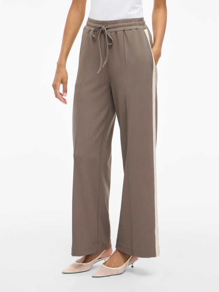Vila 14114455 Clua lange broek taupe – dames