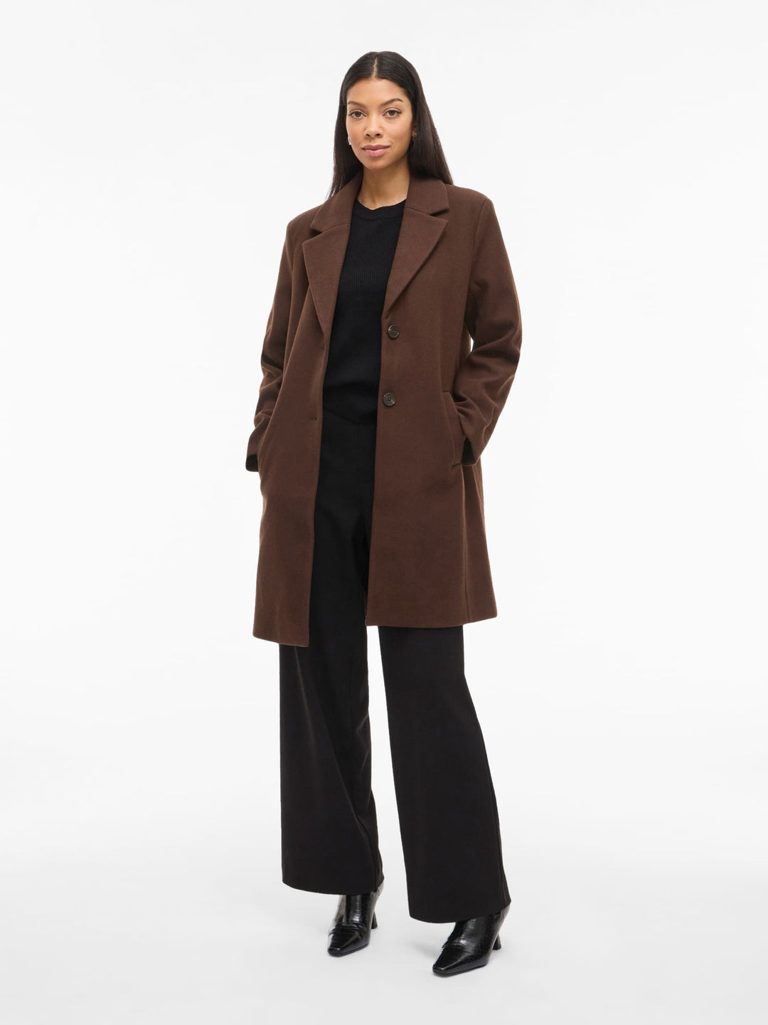 Vila 14094900 Claudia jack dames bruin