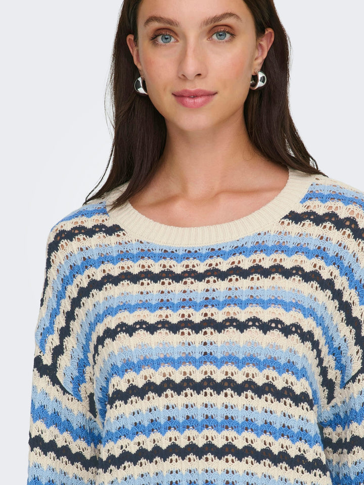 Only 15339609 Asa trui dames blauw dessin