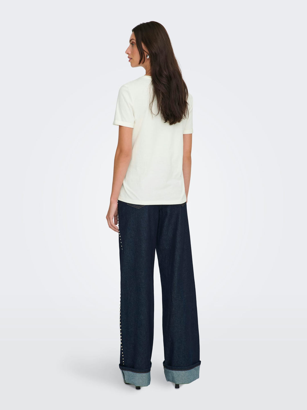 Only Vica T-shirt off-white – dames