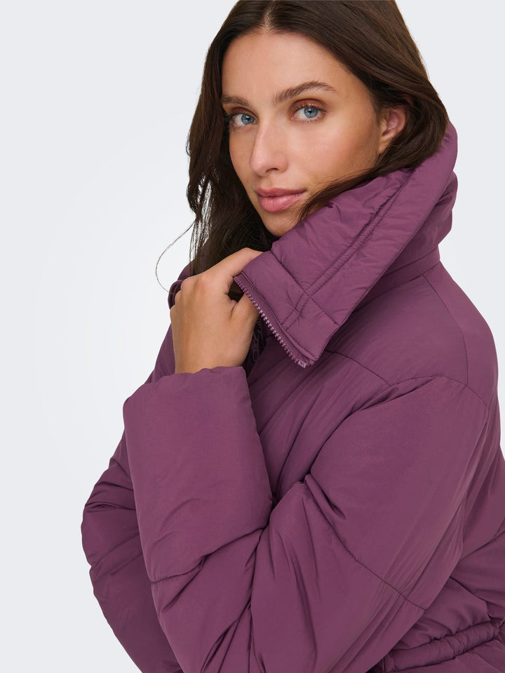Only ONLLARA JACKET OTW mauve winterjas dames
