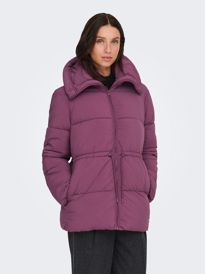 Only ONLLARA JACKET OTW mauve winterjas dames