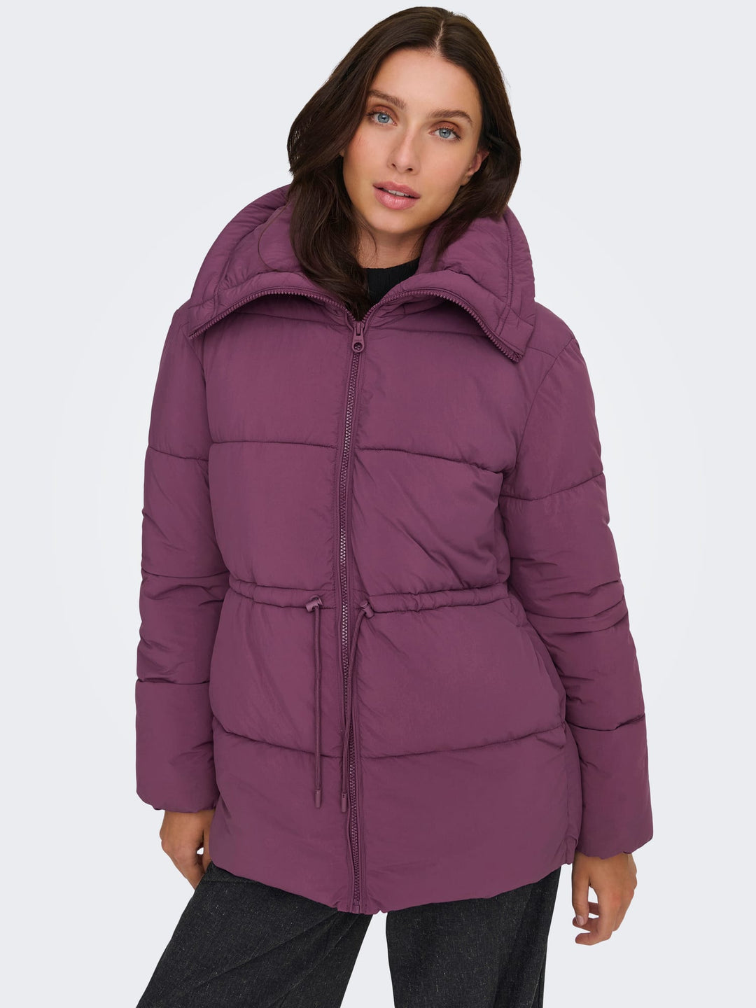 Only ONLLARA JACKET OTW mauve winterjas dames