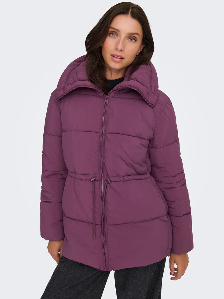 Only ONLLARA JACKET OTW mauve winterjas dames