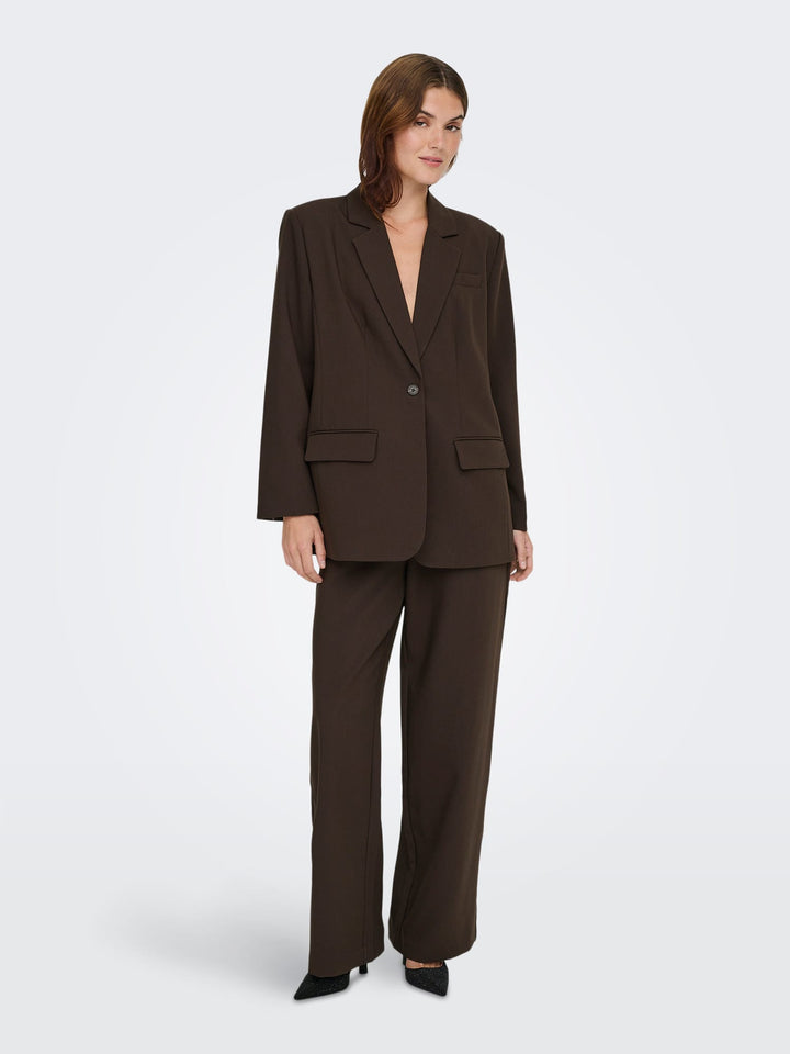 Only 15371114 Linda-raven lange broek dames bruin - L32