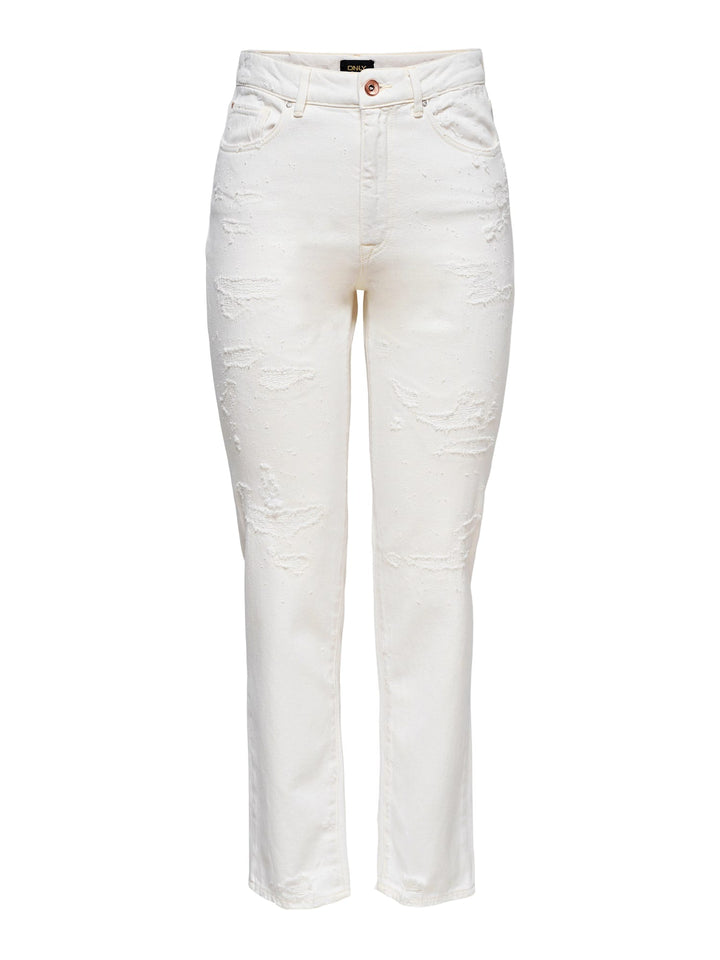 Only Fine 15250099 jeans ecru – dames regular-straight fit - L34