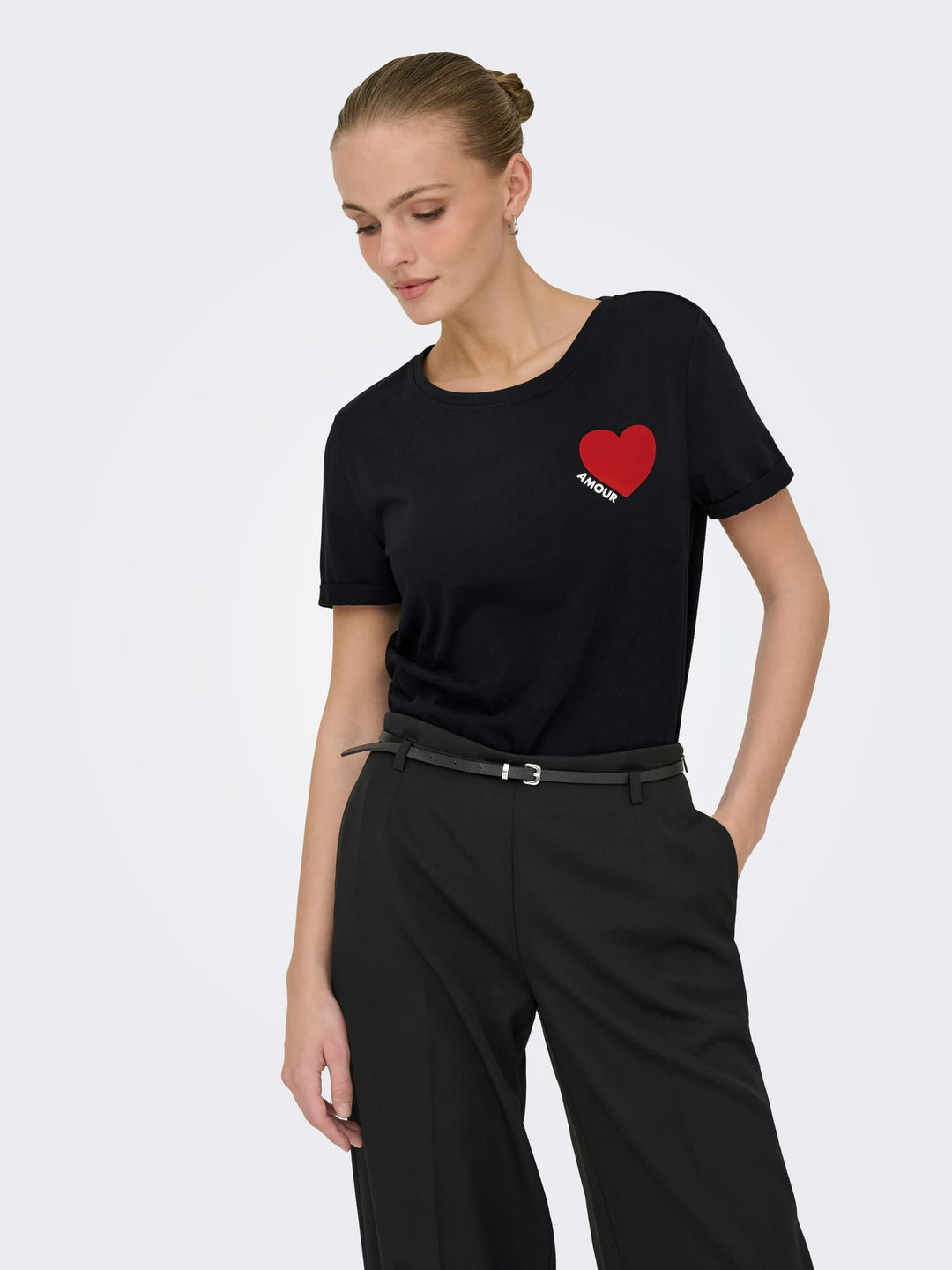 Only Vica T-shirt zwart – dames