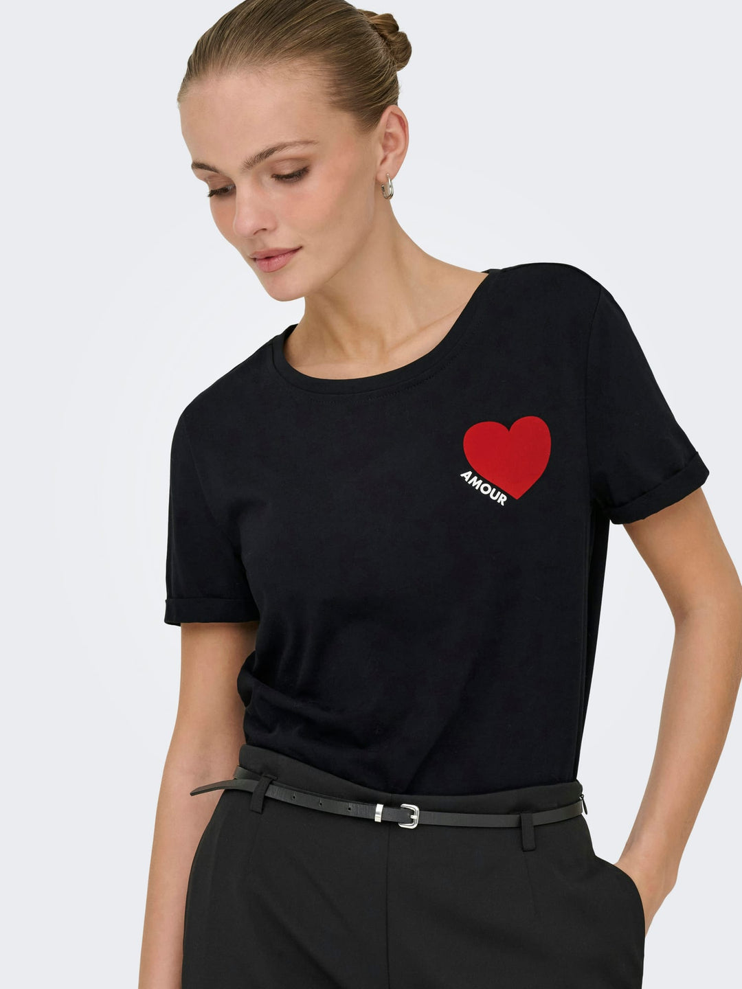 Only Vica T-shirt zwart – dames