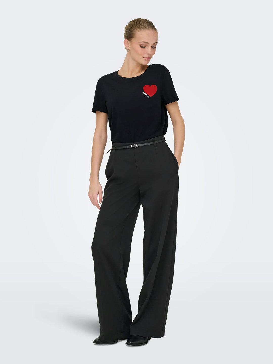 Only Vica T-shirt zwart – dames