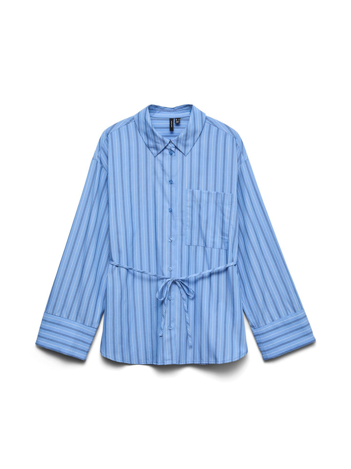 VERO MODA Gina blouse l/m blauw dessin – dames