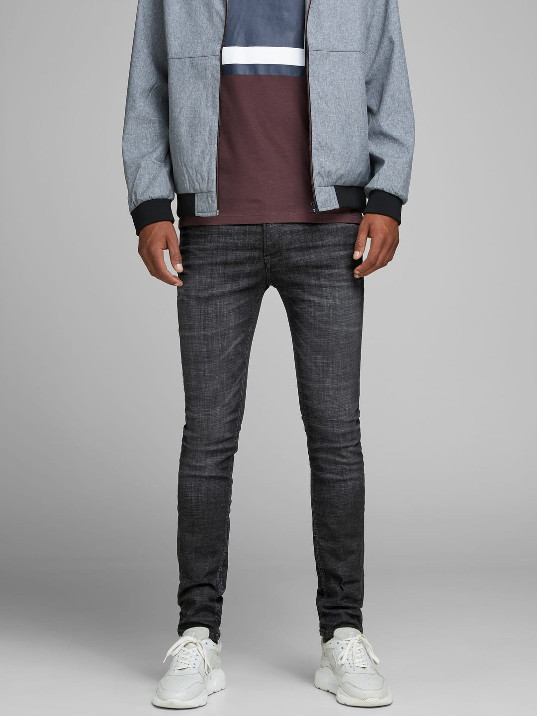 Jack & Jones JJILIAM JJORIGINAL skinny fit jeans zwart – heren - Black Denim - 32