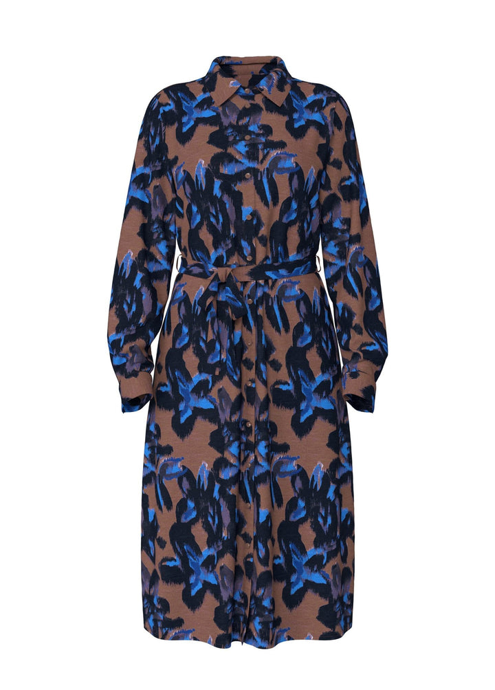 Vila Dogma blousejurk bruin dessin – dames