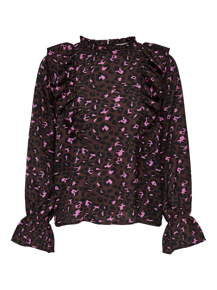 Only Rylee top bruin dessin – dames