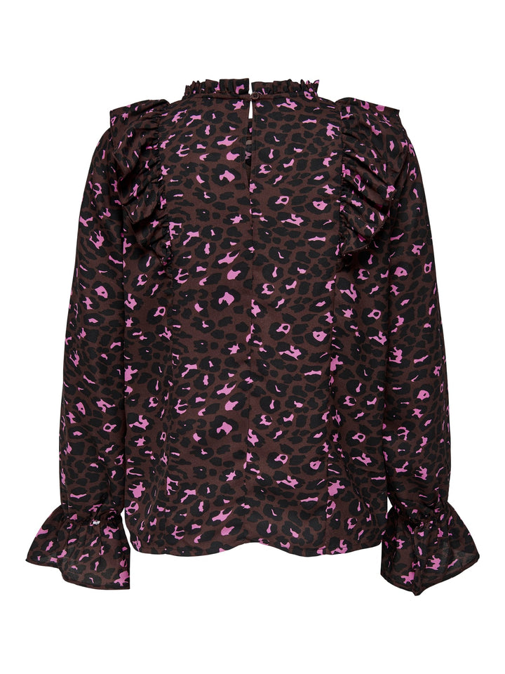 Only Rylee top bruin dessin – dames