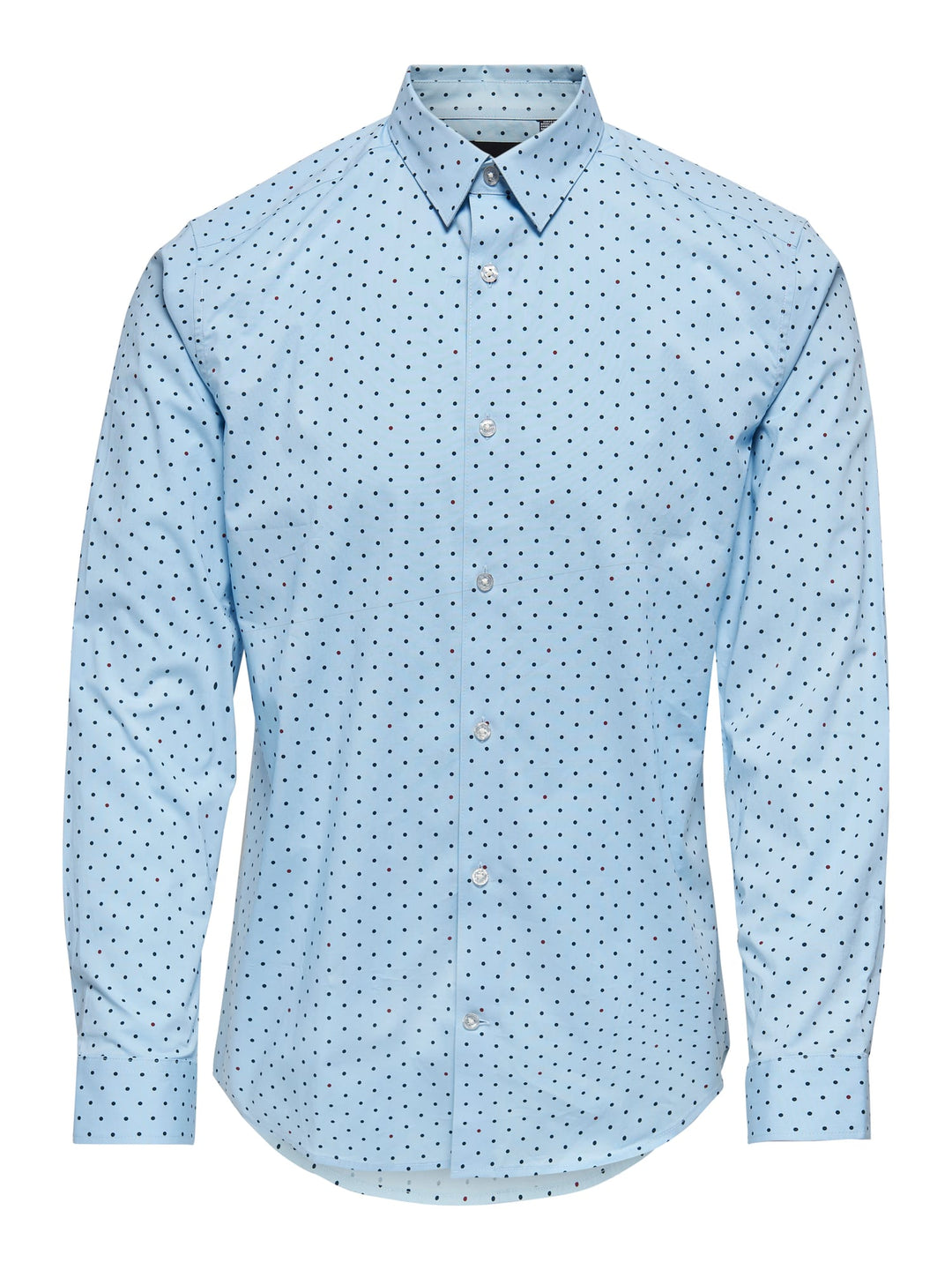 ONLY & SONS ONSBART LIFE LS ORGANIC DOT SHIRT – heren t-shirt - Lichtblauw