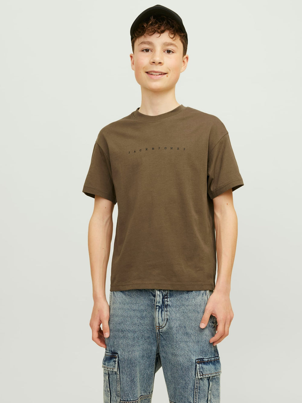 Jack & Jones Kids T-shirt bruin – jongens