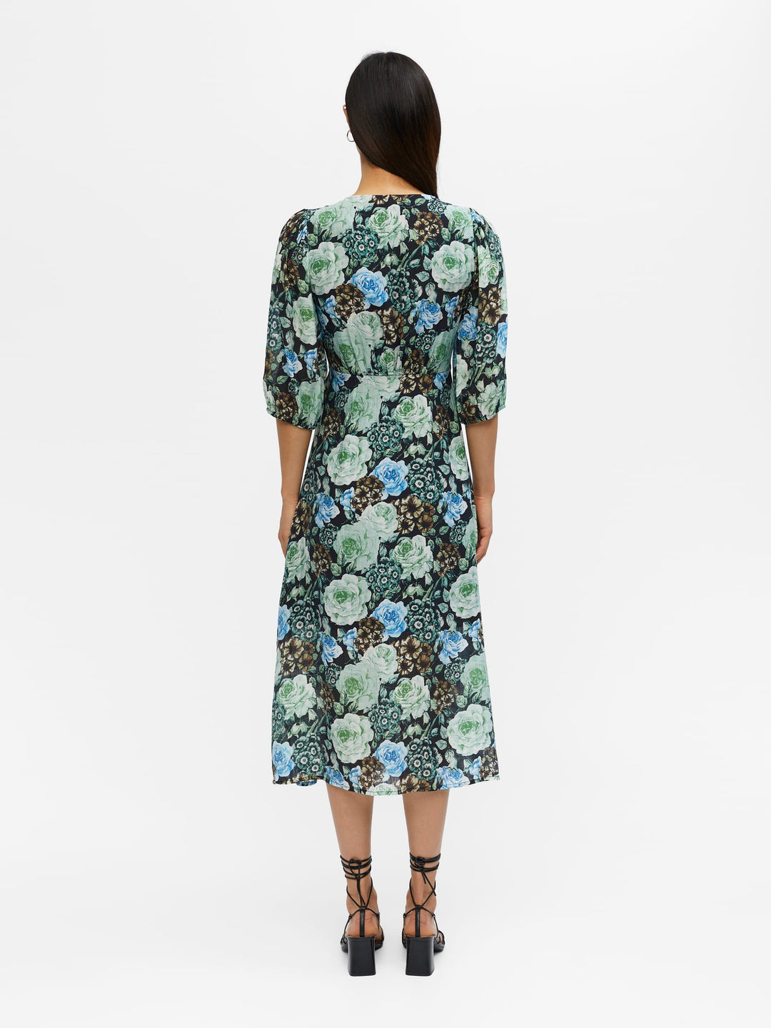 Object Collectors Item Didi midi jurk zwart dessin – dames