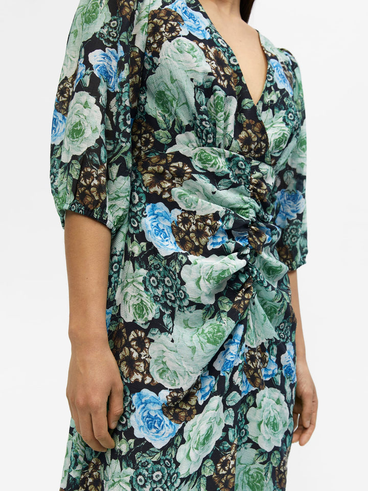Object Collectors Item Didi midi jurk zwart dessin – dames