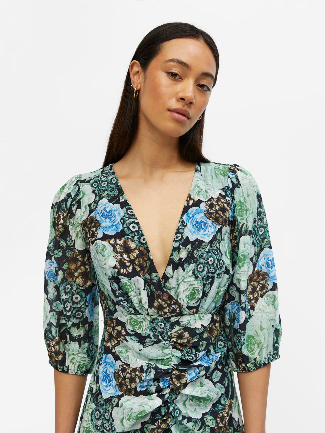 Object Collectors Item Didi midi jurk zwart dessin – dames