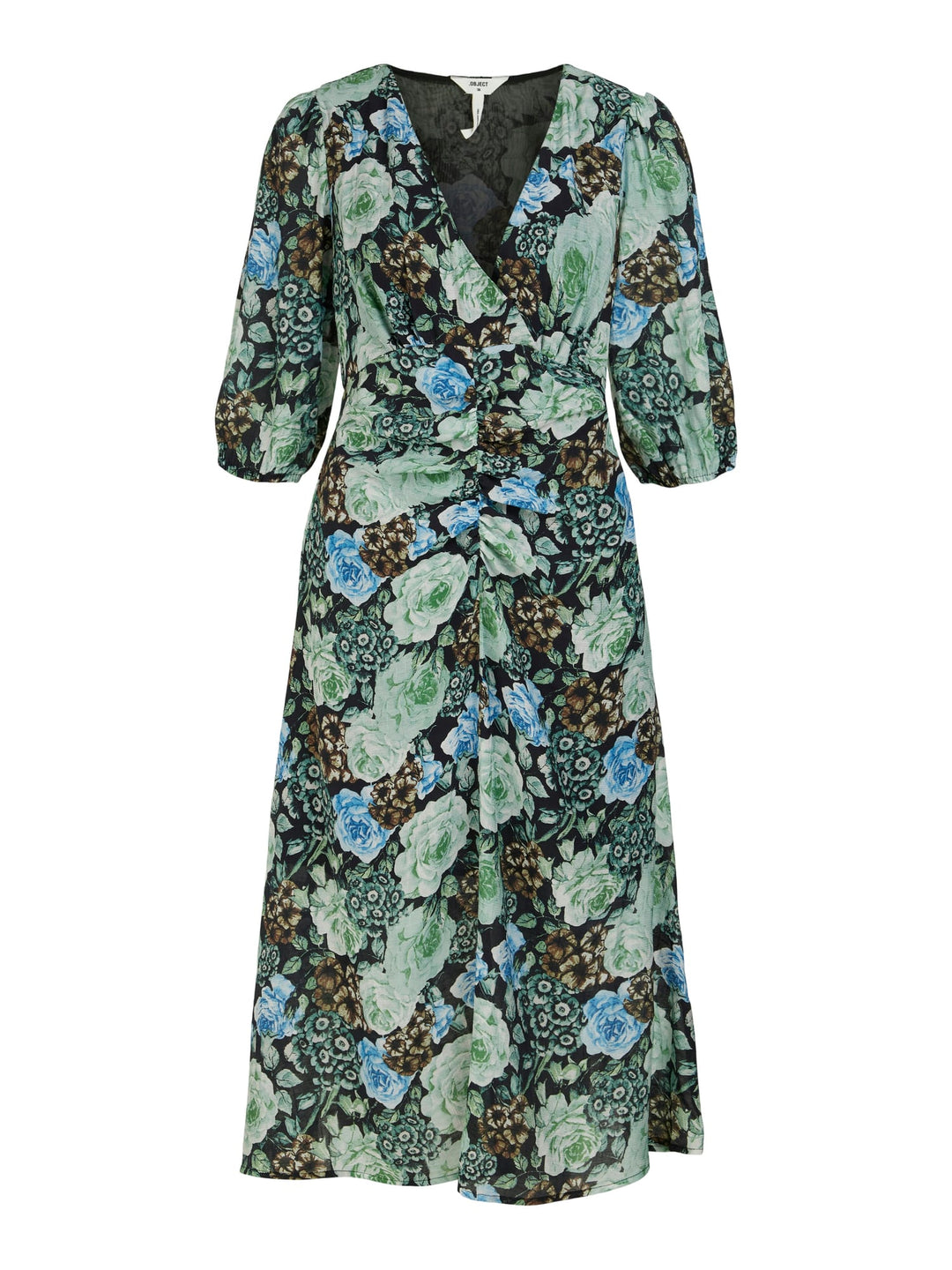 Object Collectors Item Didi midi jurk zwart dessin – dames