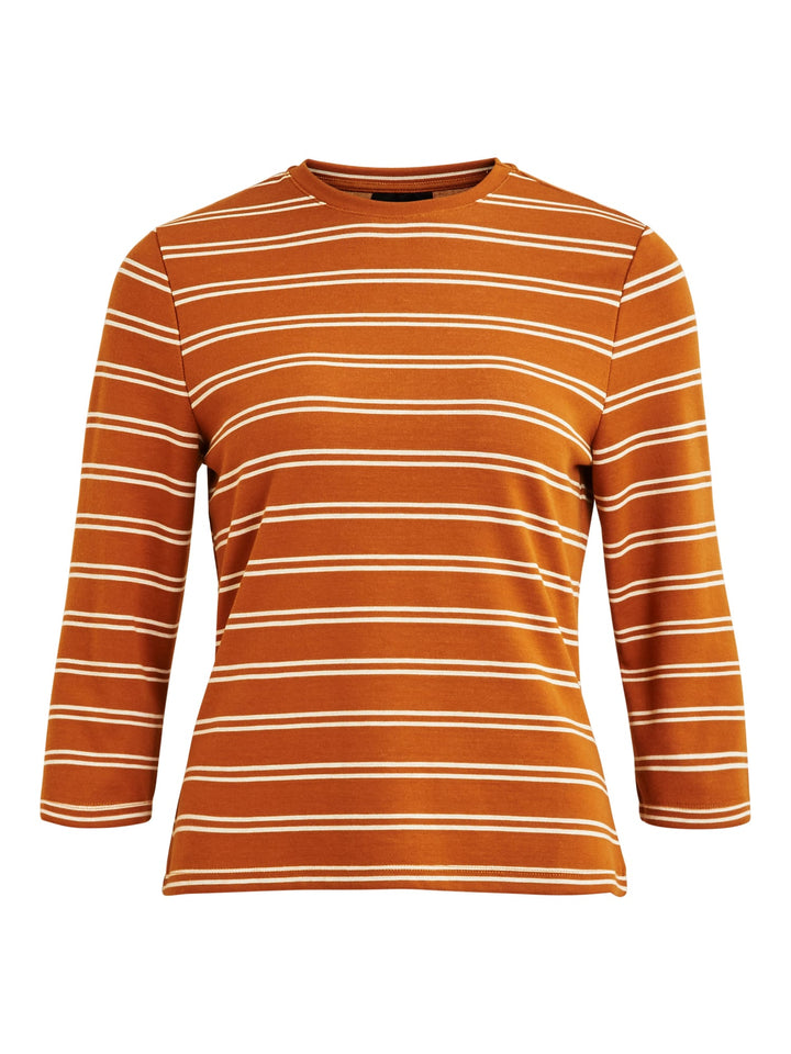 Object Collectors Item T-shirt l/m dames bruin dessin