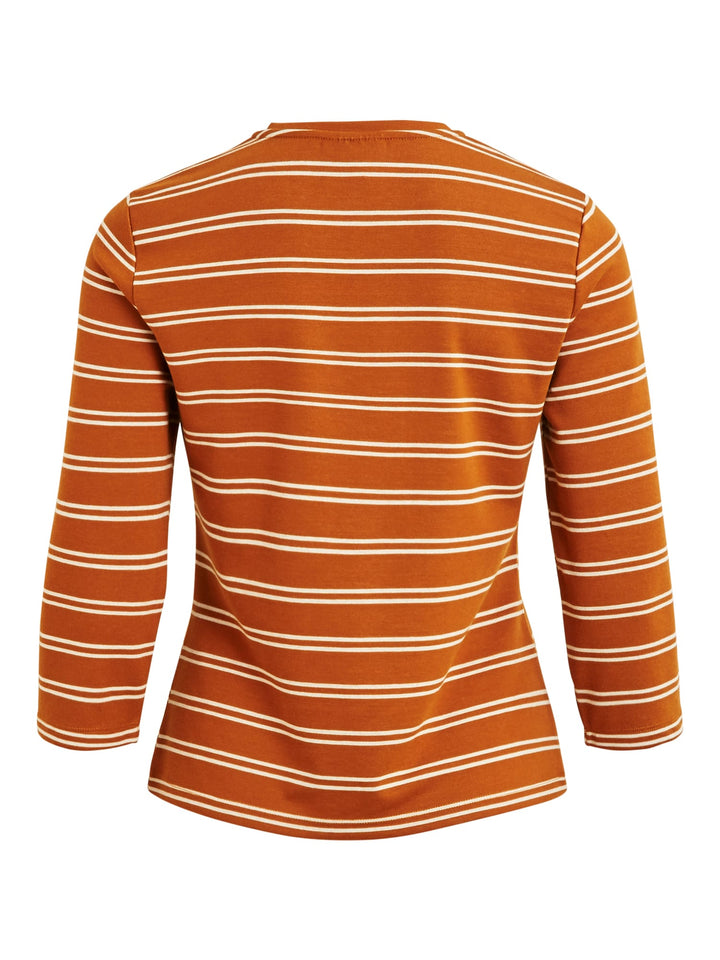 Object Collectors Item T-shirt l/m dames bruin dessin