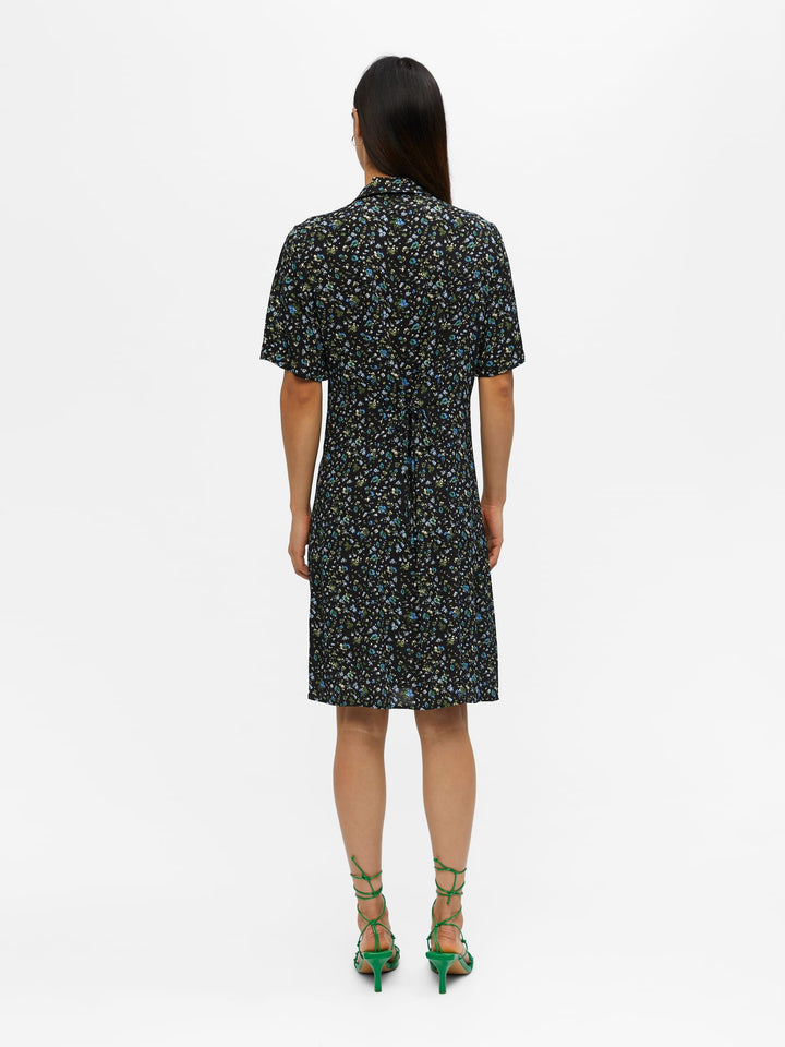 Object Collectors Item Janni jurk midi zwart dessin – dames