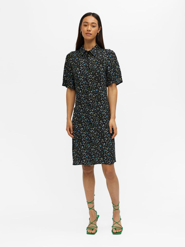 Object Collectors Item Janni jurk midi zwart dessin – dames