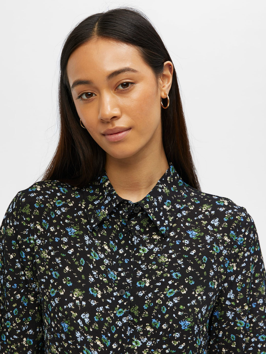 Object Collectors Item Janni jurk midi zwart dessin – dames