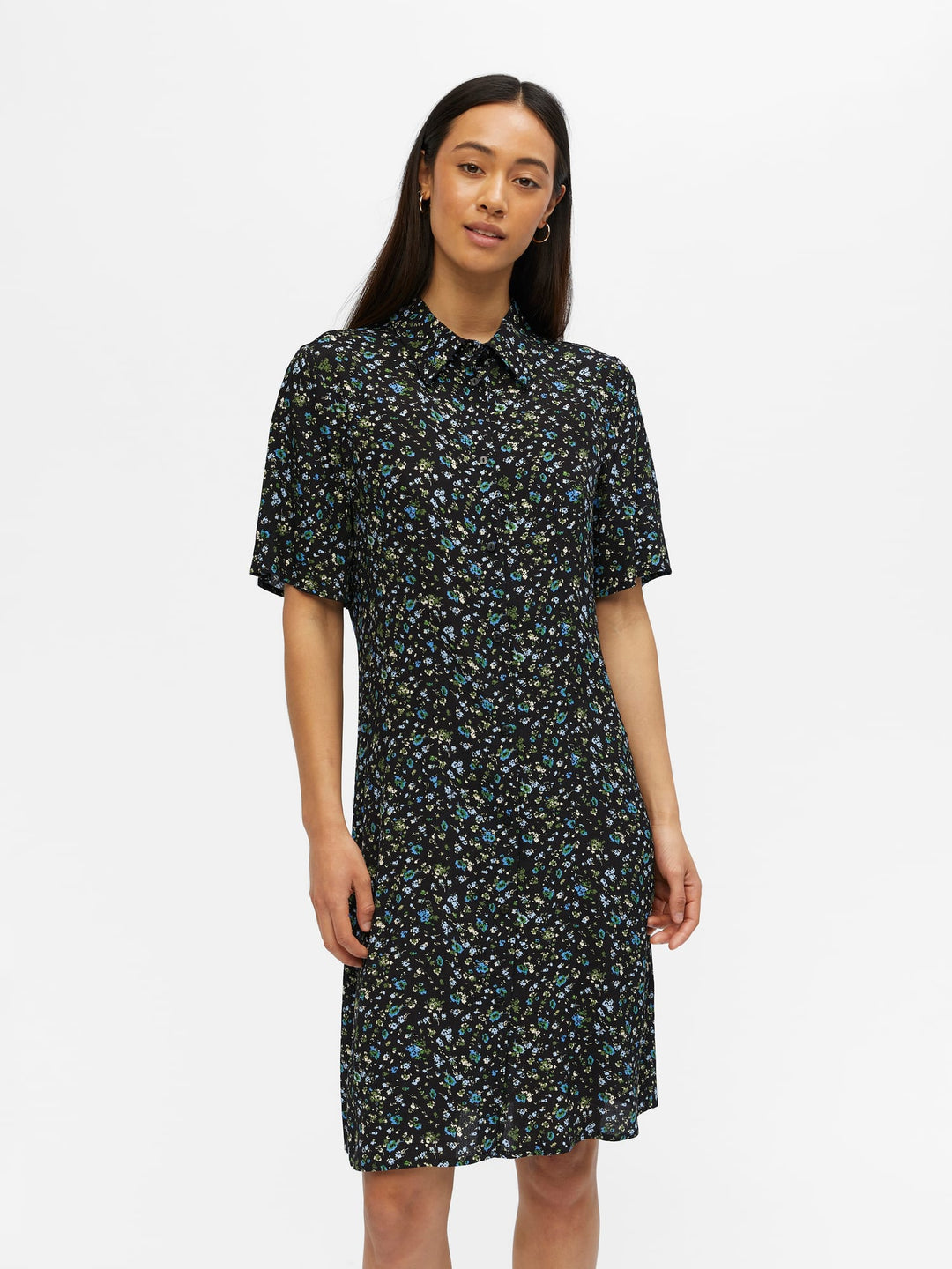 Object Collectors Item Janni jurk midi zwart dessin – dames