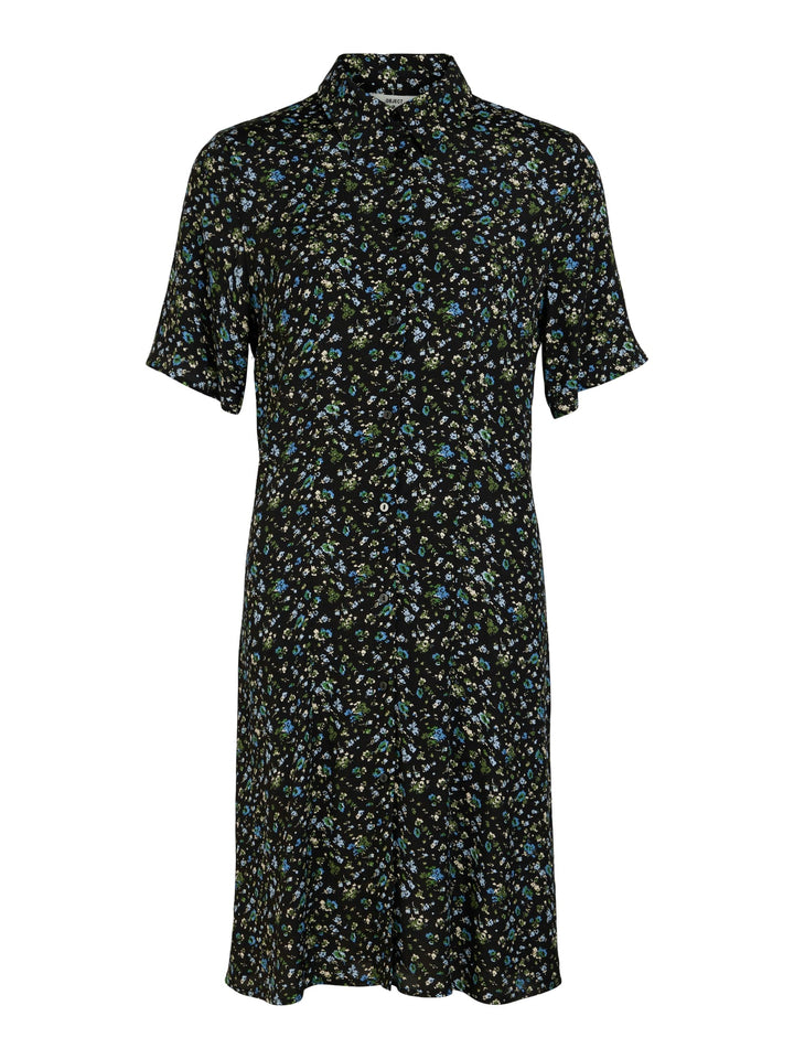 Object Collectors Item Janni jurk midi zwart dessin – dames