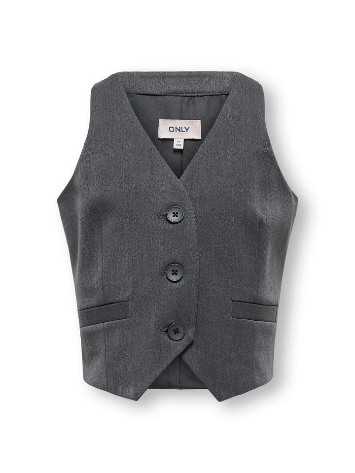 Kids Only gilet Sulajma antraciet – meisjes