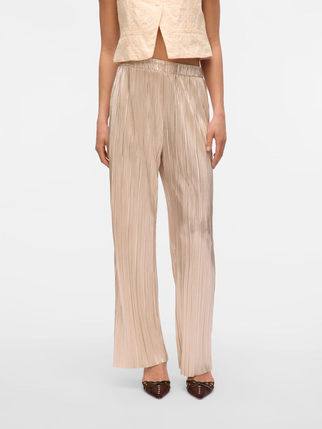 VERO MODA 10329787 Duvi broek met wijde pijpen – dames - Kit