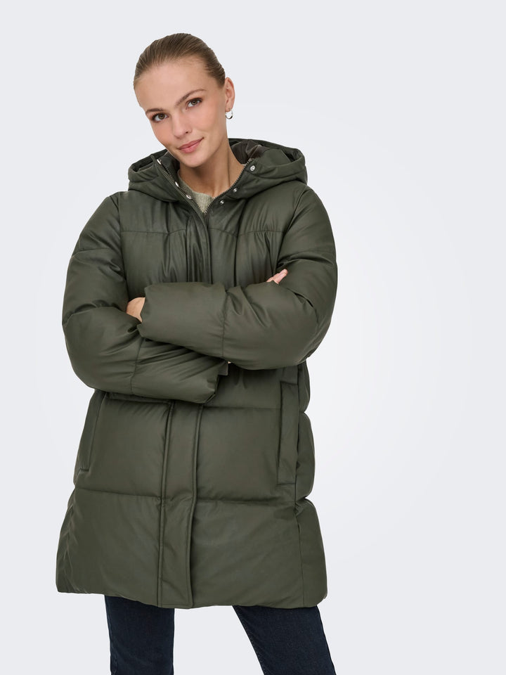 Jacqueline de Yong winterjas dames bruin – Kamma 15367650