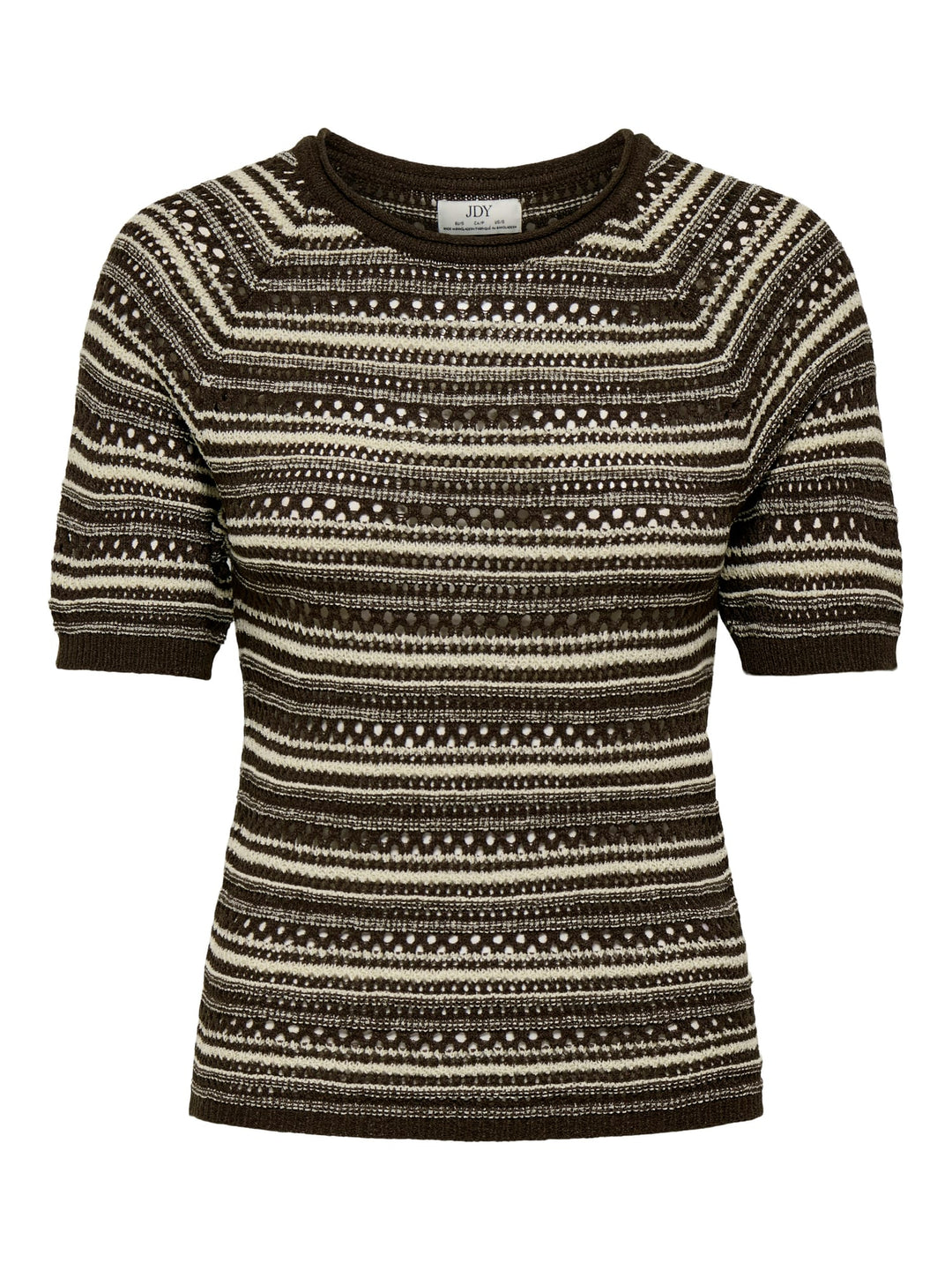 Jacqueline de Yong JDYDARA S/S O-NECK T-shirt bruin dessin – dames