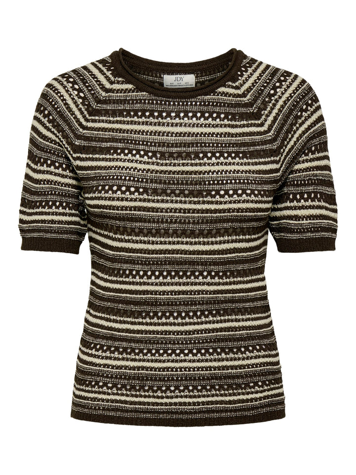 Jacqueline de Yong JDYDARA S/S O-NECK T-shirt bruin dessin – dames