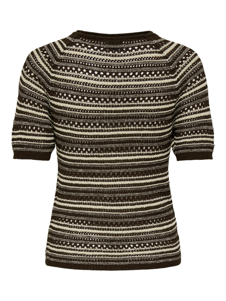 Jacqueline de Yong JDYDARA S/S O-NECK T-shirt bruin dessin – dames