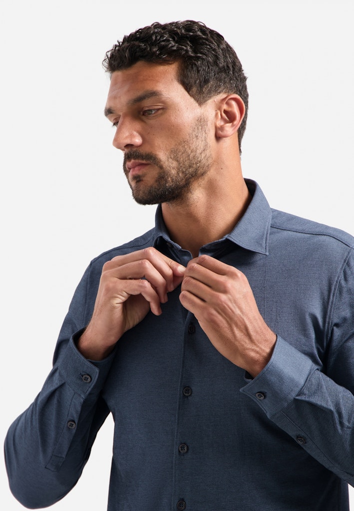 No excess overhemd l/m heren blue denim – casual stijl