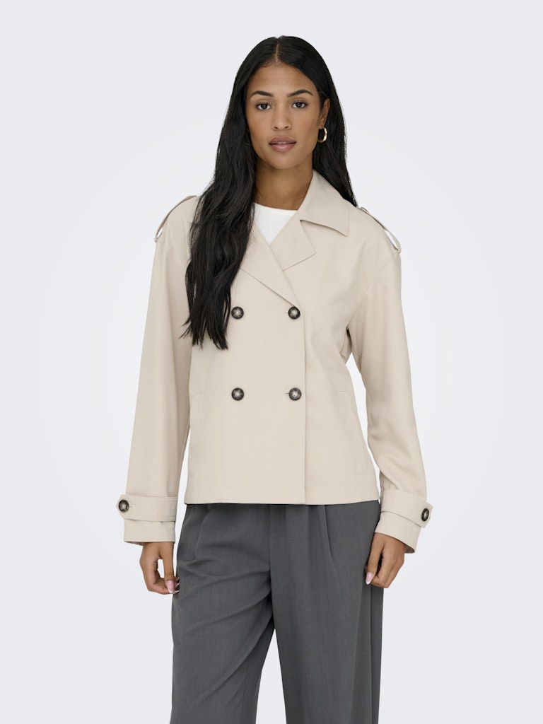 Only 15371053 Hannah trenchcoat beige – dames