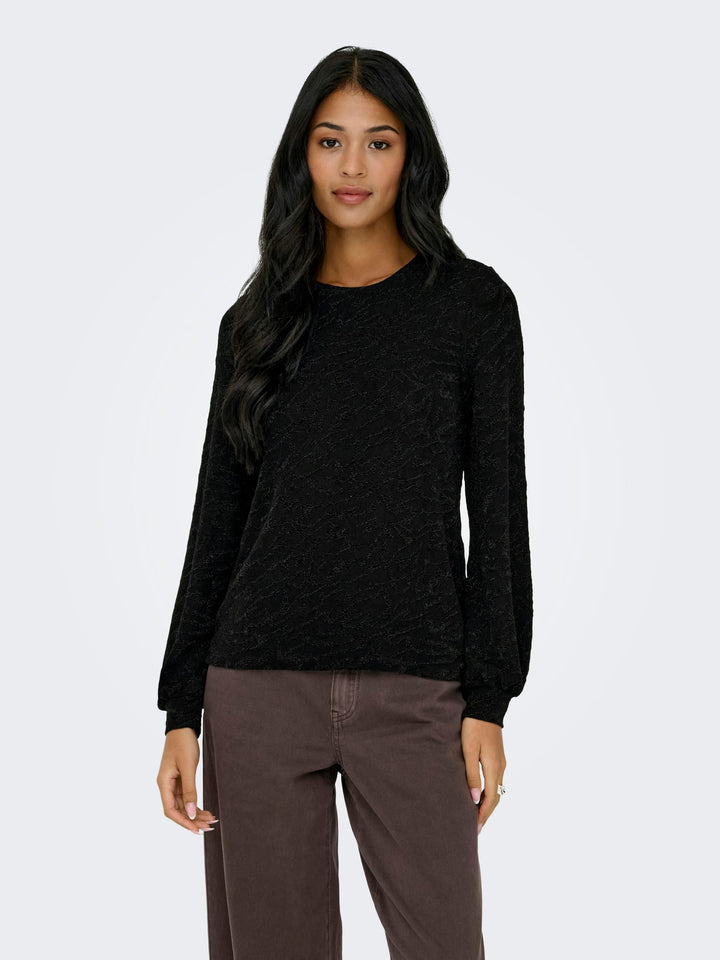 Only Carol blouse zwart – dames top l/m