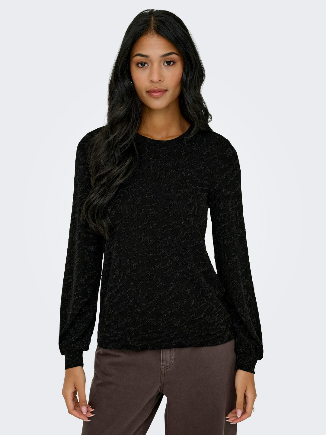 Only Carol blouse zwart – dames top l/m