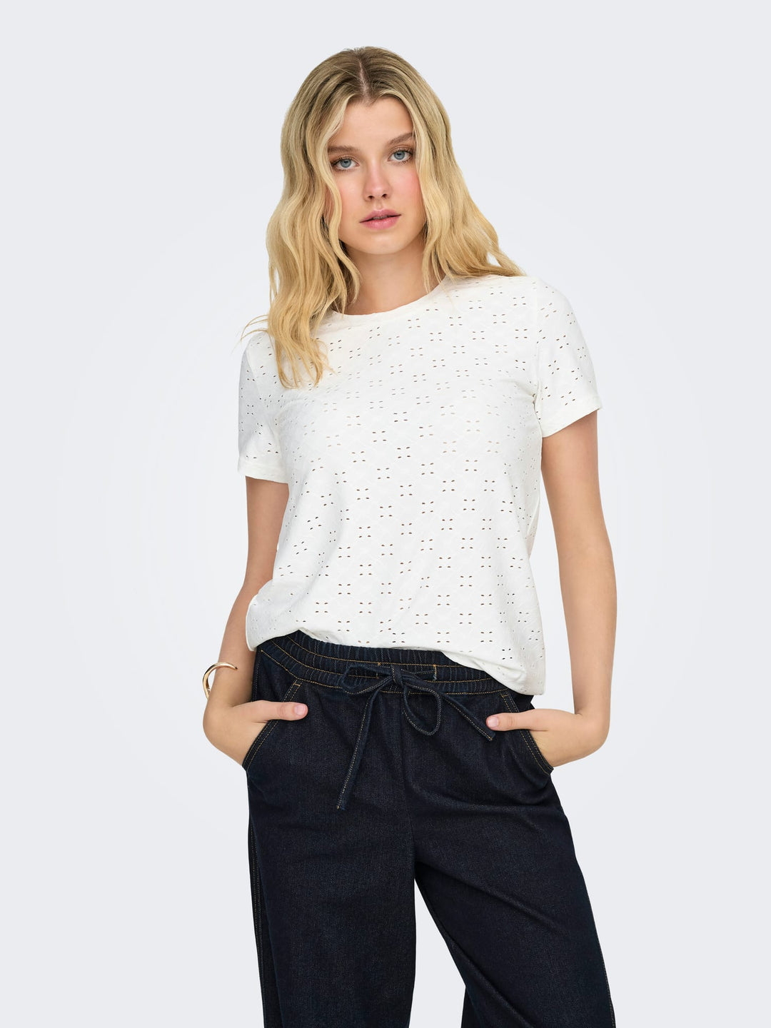 Jacqueline de Yong Cathinka top off-white – dames