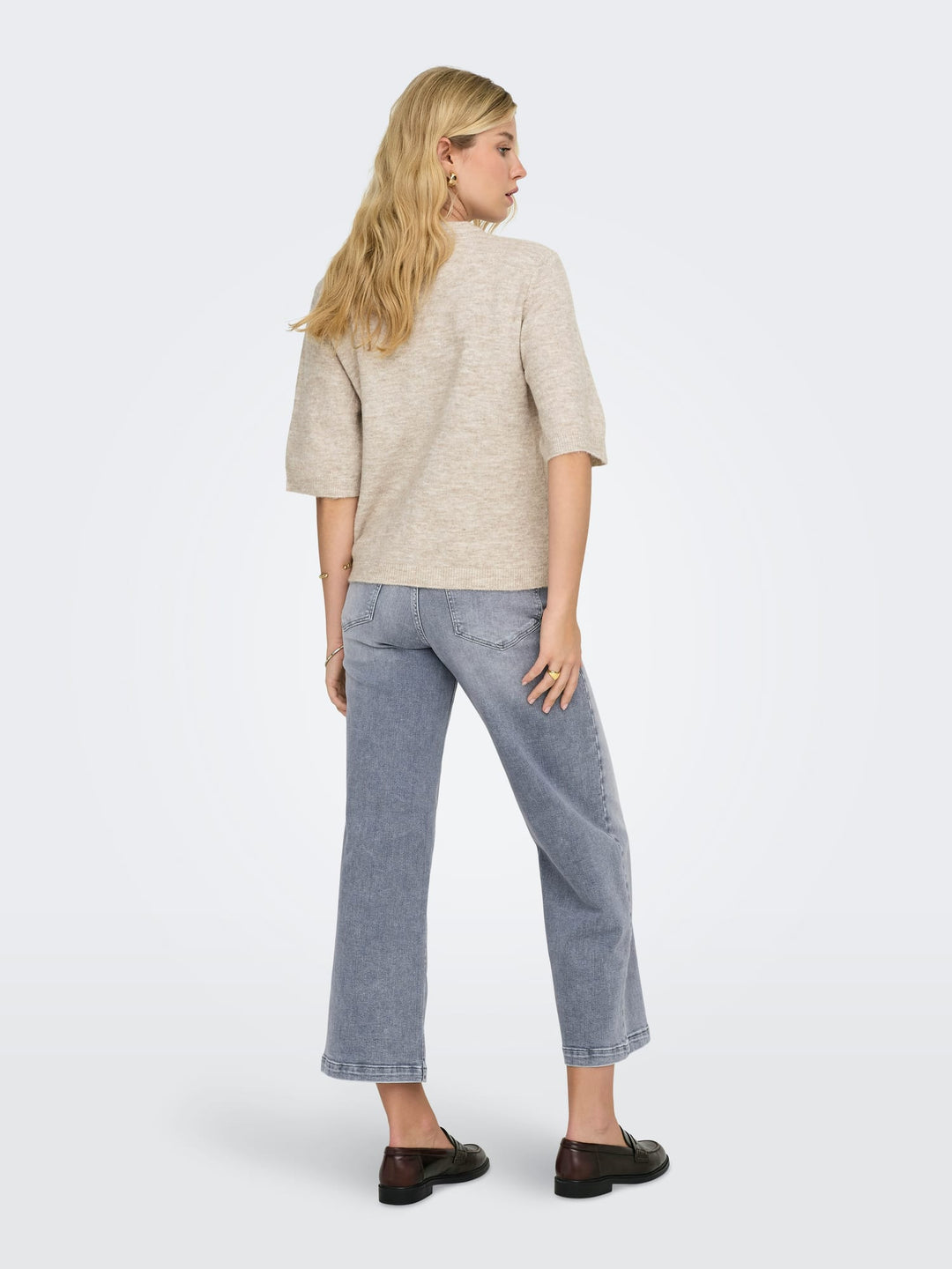 Only ONLSIMONI vest gebreid zand – dames
