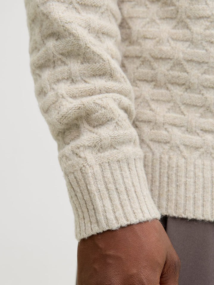 Jack & Jones gebreide pullover beige – heren