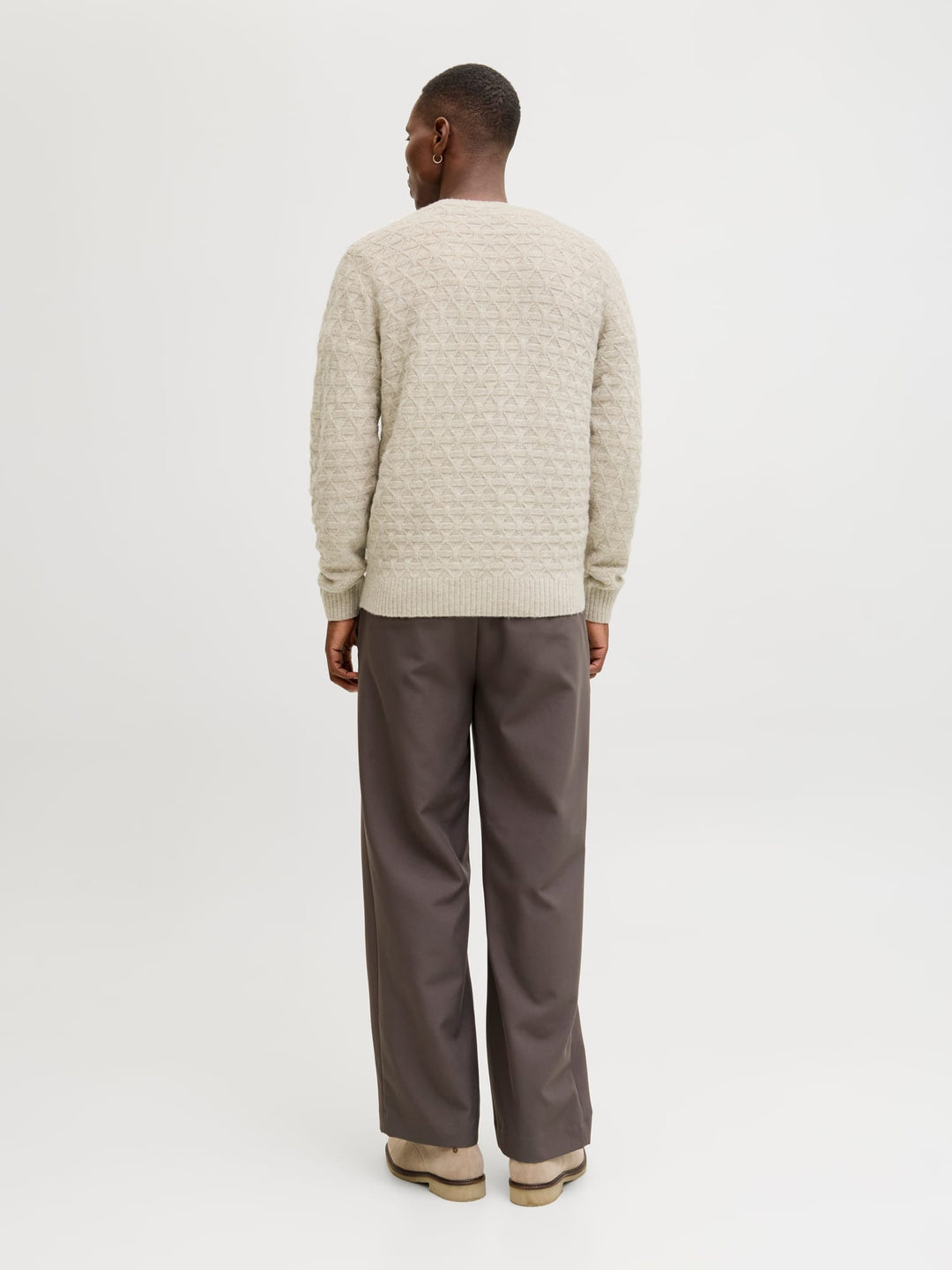 Jack & Jones gebreide pullover beige – heren