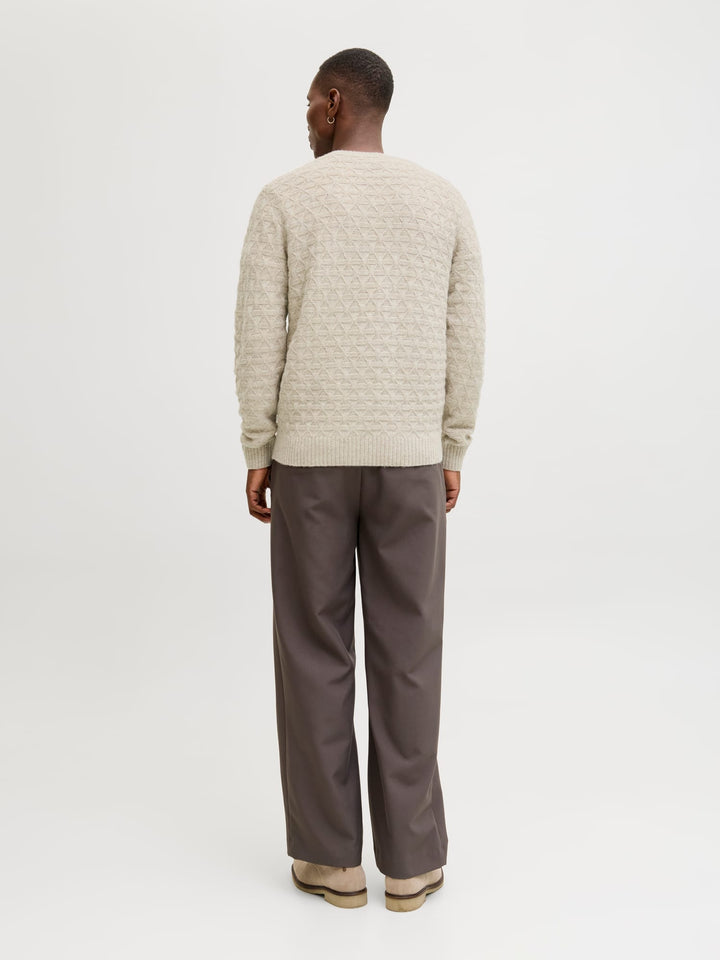 Jack & Jones gebreide pullover beige – heren