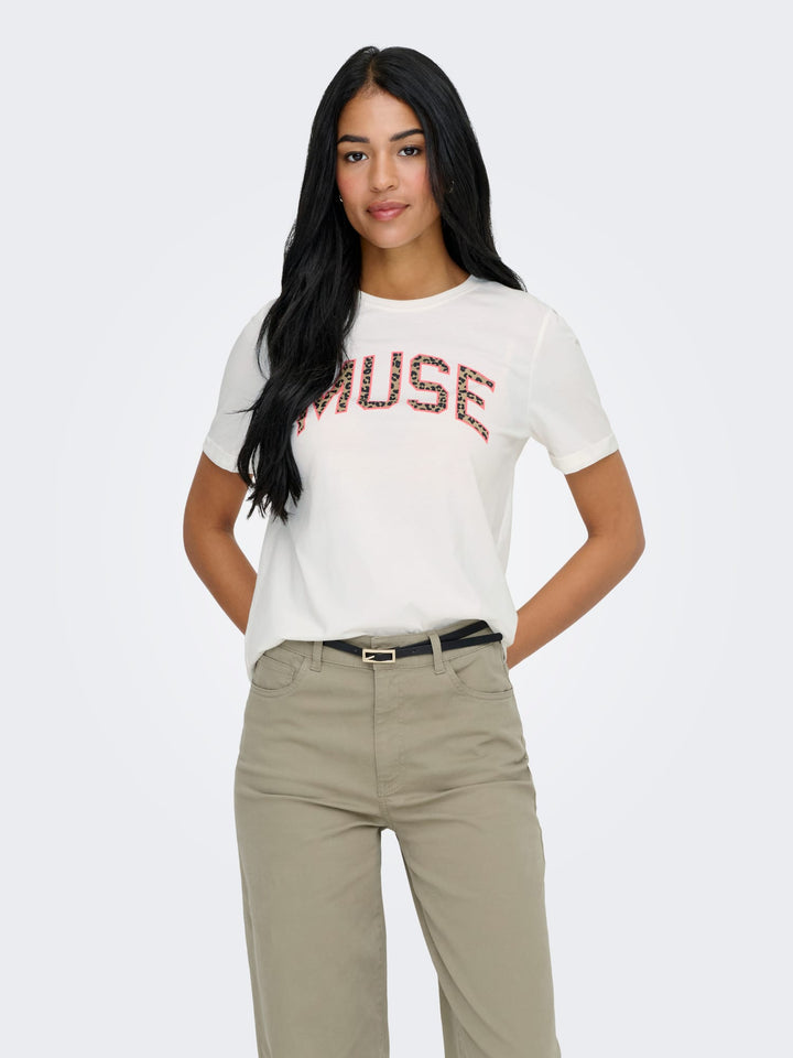 Only t-shirt k/m dames 15366520 Lea – off-white