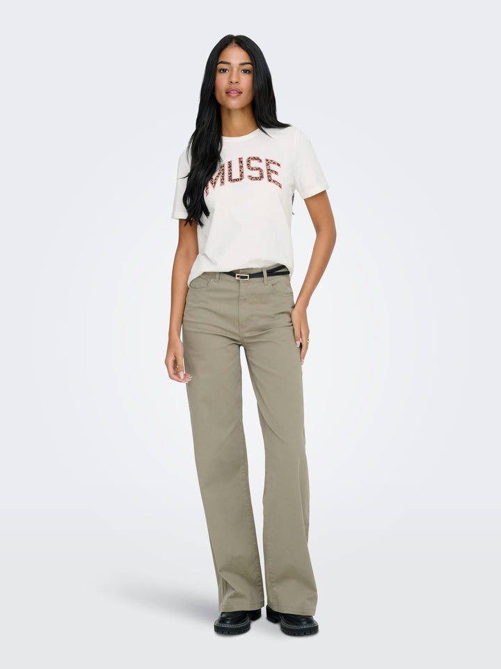 Only t-shirt k/m dames 15366520 Lea – off-white