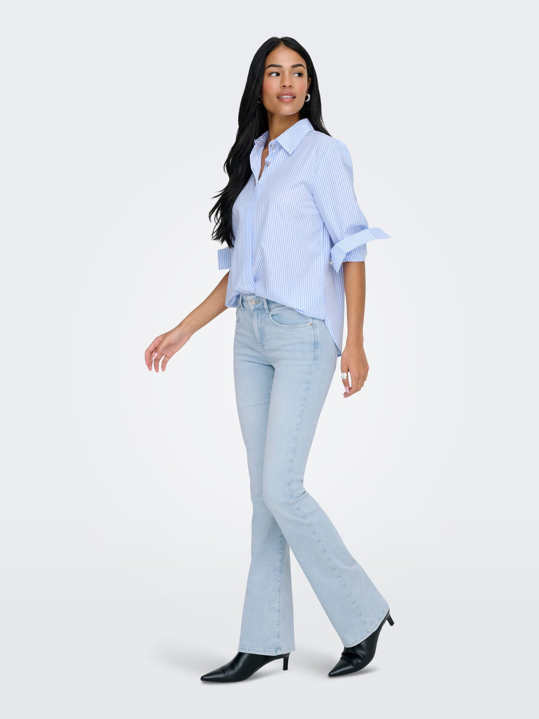 Only 15363225 Blush flared fit jeans blue denim - L34