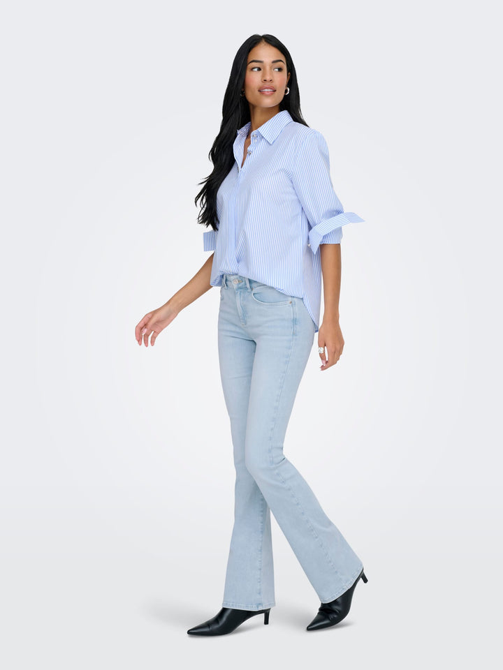 Only flared fit jeans blauw denim – dames - Blue Denim - L34